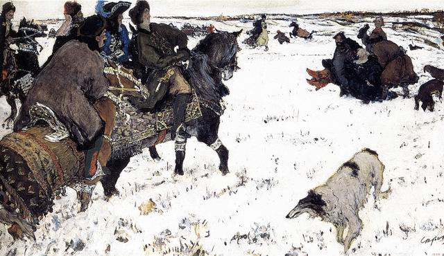 Серов В.А. Петр I на псовой охоте. 1902. ГРМ Серов В.А. Петр I на псовой охоте. 1902. ГРМ
